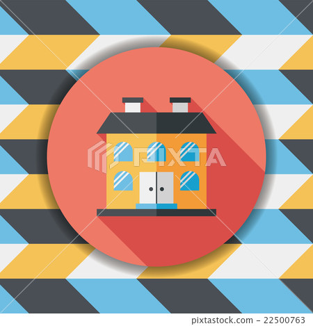 Building flat icon with long shadow,eps10 - Stock Illustration ...