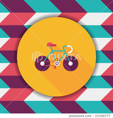 bicycle flat icon with long shadow,eps10 bicycle flat icon with long shadow,eps10 22500777