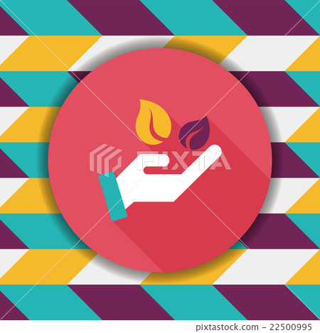 Environmental protection concept flat icon with long shadow,eps1 22500995