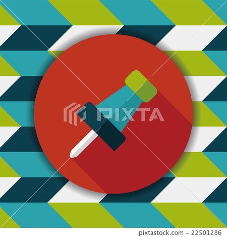 push pin flat icon with long shadow,eps10 22501286