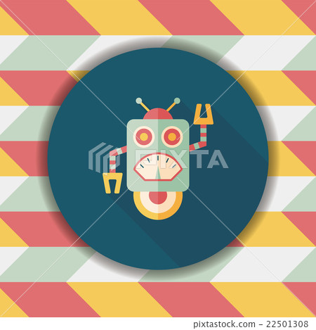 robot flat icon with long shadow,eps10 22501308
