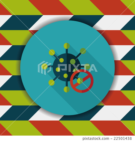 virus flat icon with long shadow-插圖素材 [22501438] - PIXTA圖庫
