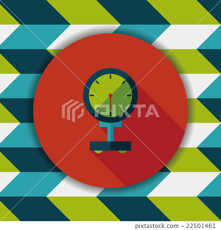 weight scale flat icon with long shadow - Stock Illustration [22501461 ...