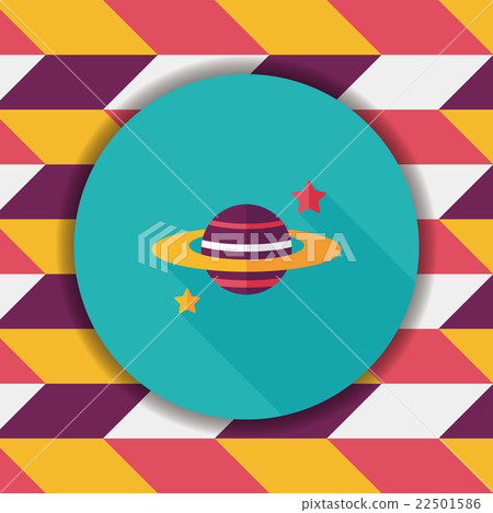 Space planet flat icon with long shadow,eps10 Space planet flat icon with long shadow,eps10 22501586
