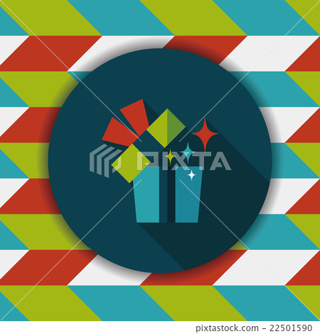 Gift flat icon with long shadow,eps10 22501590