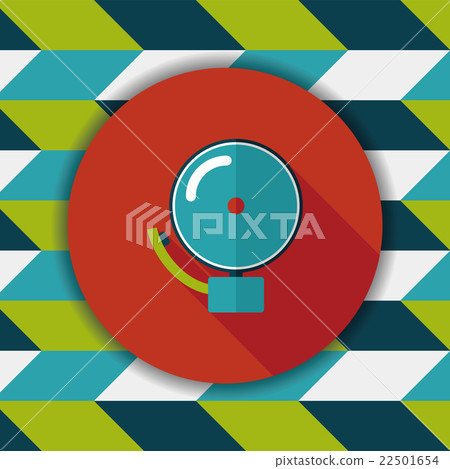 Alarm bell flat icon with long shadow,eps10 22501654