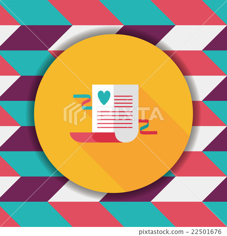 wedding invitation flat icon with long shadow,eps10 wedding invitation flat icon with long shadow,eps10 22501676