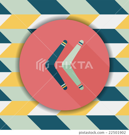 boomerang flat icon with long shadow 22501902