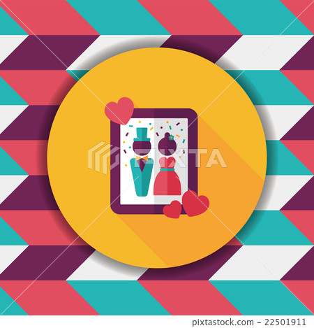 wedding photo flat icon with long shadow,eps10 - Stock Illustration ...