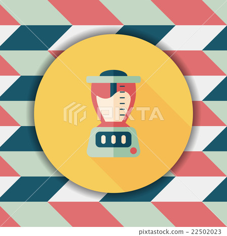 juice machine flat icon with long shadow,eps10 - Stock Illustration ...