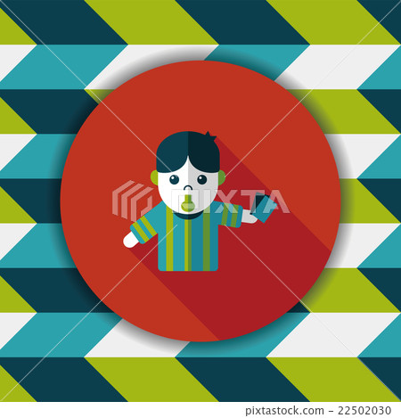 soccer referee flat icon with long shadow,eps10 22502030