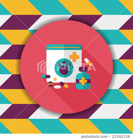 Pet drug flat icon with long shadow,eps10 Pet drug flat icon with long shadow,eps10 22502216