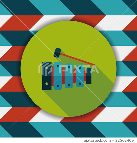 Xylophone flat icon with long shadow,eps10 22502409