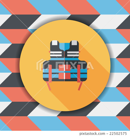 life vest flat icon with long shadow life vest flat icon with long shadow 22502575