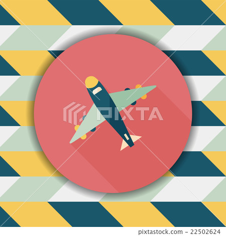 airplane flat icon with long shadow airplane flat icon with long shadow 22502624