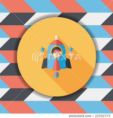 Space rocket and astronaut flat icon with long shadow,eps10 Space rocket and astronaut flat icon with long shadow,eps10 22502773