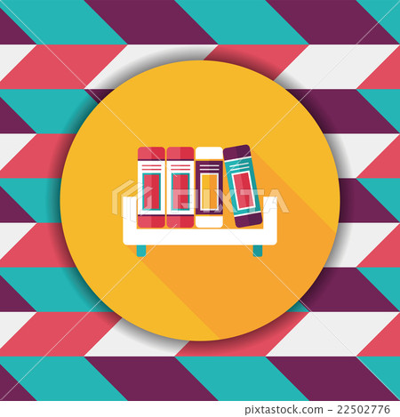 bookshelf flat icon with long shadow,eps10 22502776