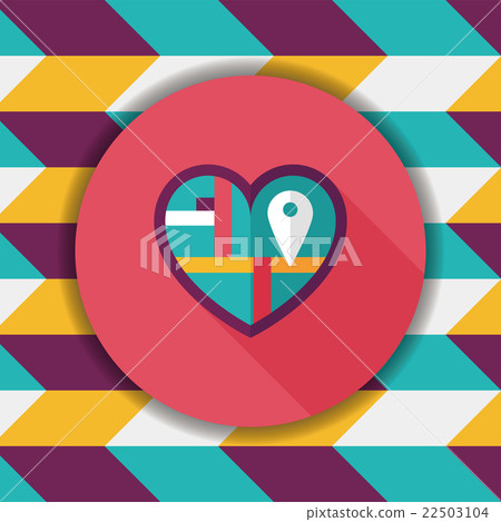 heart shaped wedding invitation flat icon with long shadow,eps10 heart shaped wedding invitation flat icon with long shadow,eps10 22503104