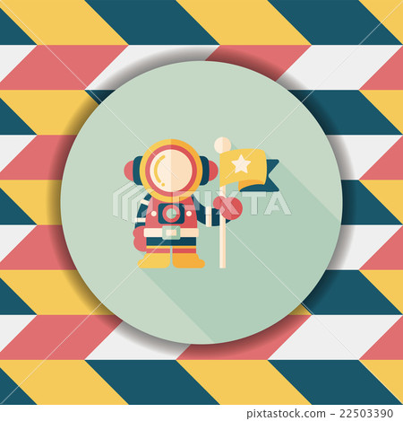 Space Astronaut flat icon with long shadow, eps10 Space Astronaut flat icon with long shadow, eps10 22503390