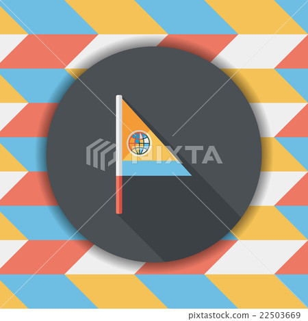 Flag flat icon with long shadow 22503669