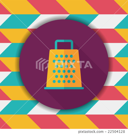 kitchenware grater flat icon with long shadow,eps10 22504128