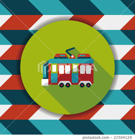 Transportation train flat icon with long shadow,eps10 Transportation train flat icon with long shadow,eps10 22504129