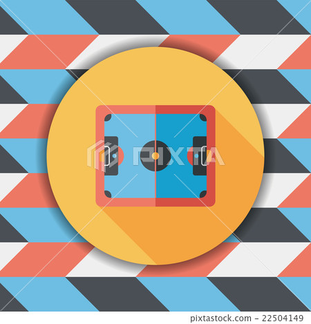 baketball court flat icon with long shadow,eps10 22504149