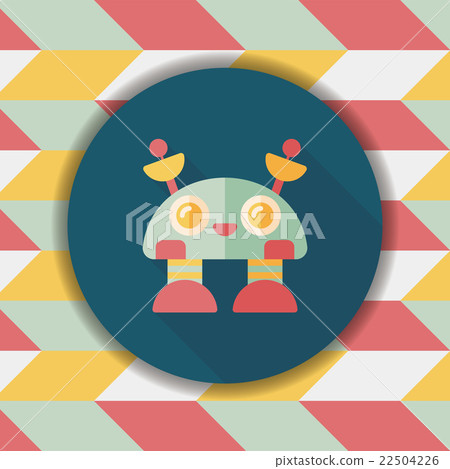 robot concept flat icon with long shadow,eps10 robot concept flat icon with long shadow,eps10 22504226