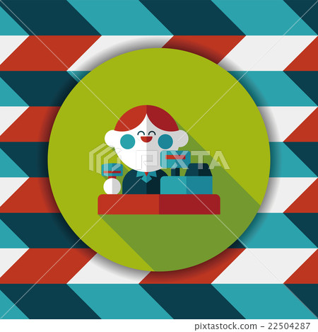 shopkeeper flat icon with long shadow,eps10 shopkeeper flat icon with long shadow,eps10 22504287