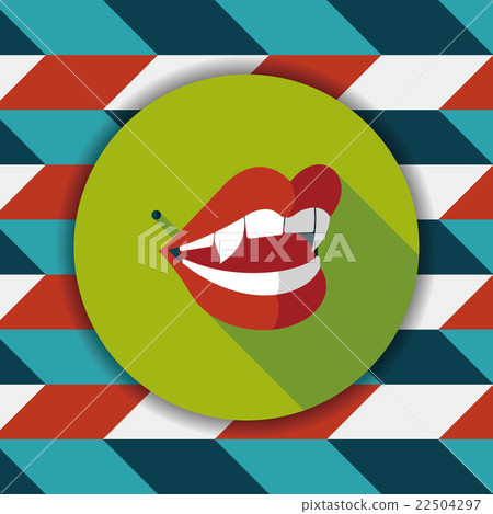 Halloween fangs flat icon with long shadow,eps10 Halloween fangs flat icon with long shadow,eps10 22504297