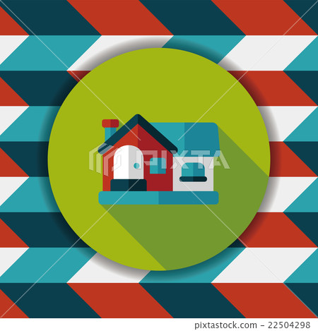 Building house flat icon with long shadow,eps10 22504298