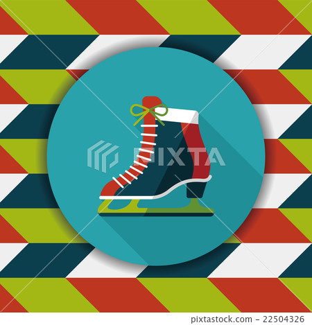 ice skate flat icon with long shadow,eps10 ice skate flat icon with long shadow,eps10 22504326