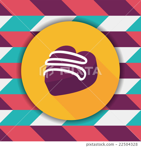 Valentine's Day chocolate flat icon with long shadow,eps10 Valentine's Day chocolate flat icon with long shadow,eps10 22504328