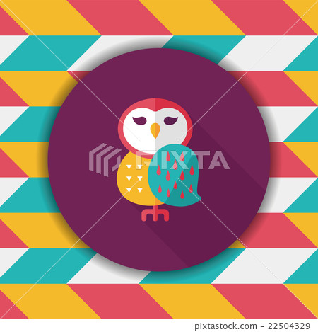 halloween owl flat icon with long shadow,eps10 halloween owl flat icon with long shadow,eps10 22504329