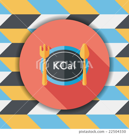 calories diet flat icon with long shadow,eps10 calories diet flat icon with long shadow,eps10 22504330