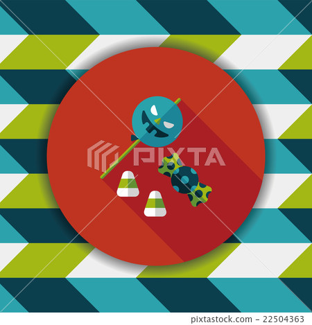halloween candy flat icon with long shadow,eps10 halloween candy flat icon with long shadow,eps10 22504363