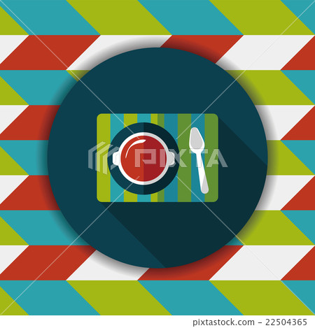 tableware flat icon with long shadow,eps10 tableware flat icon with long shadow,eps10 22504365