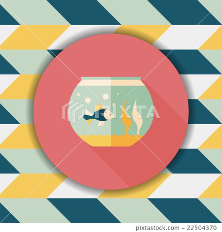 Pet fish flat icon with long shadow,eps10 Pet fish flat icon with long shadow,eps10 22504370