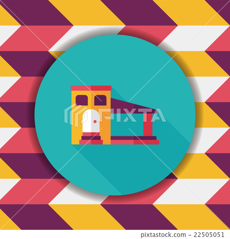 Building flat icon with long shadow,eps10 22505051