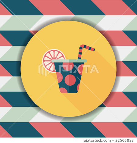 birthday party drink flat icon with long shadow,eps10 22505052