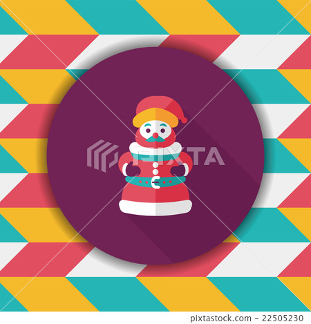 Santa Claus flat icon with long shadow eps10 - Stock Illustration ...
