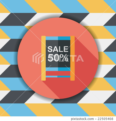 shopping sale sign flag flat icon with long shadow,eps10 22505408