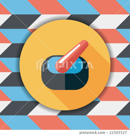 mortar and pestle Flat style Icon with long shadows 22505527