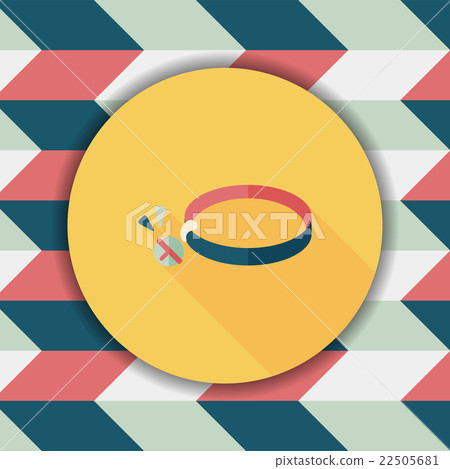 Pet dog chains flat icon with long shadow,eps10 Pet dog chains flat icon with long shadow,eps10 22505681