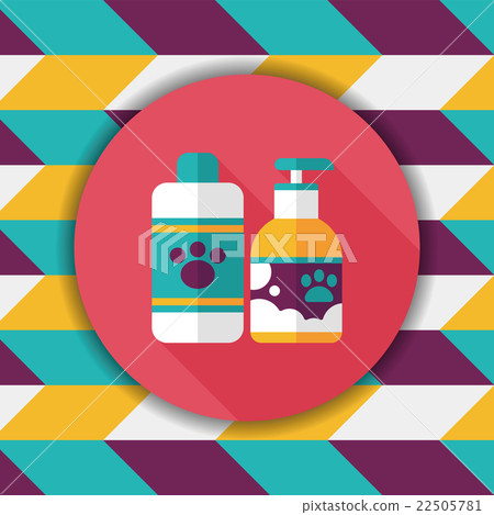 Pet shampoo flat icon with long shadow,eps10 - Stock Illustration ...