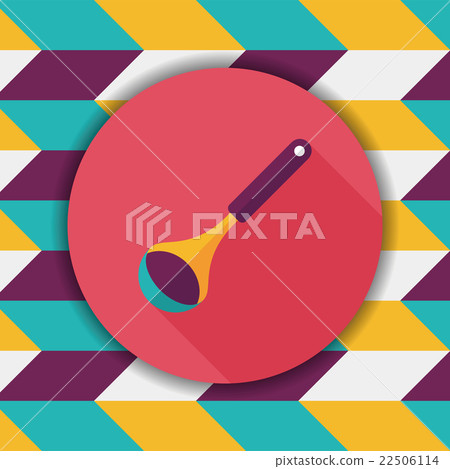 kitchenware spoon flat icon with long shadow,eps10 22506114