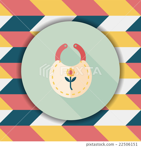 baby bib flat icon with long shadow,EPS 10 baby bib flat icon with long shadow,EPS 10 22506151