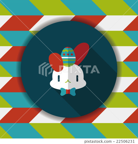 easter bunny flat icon with long shadow,eps10 easter bunny flat icon with long shadow,eps10 22506231