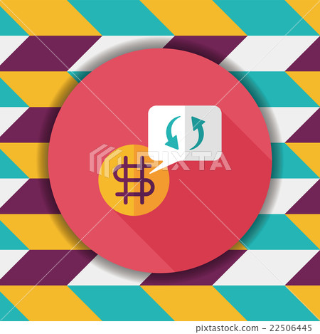 Currency Exchange flat icon with long shadow,eps10 Currency Exchange flat icon with long shadow,eps10 22506445