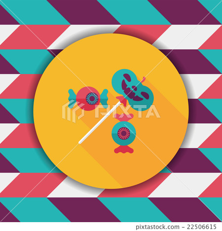 halloween candy flat icon with long shadow,eps10 22506615